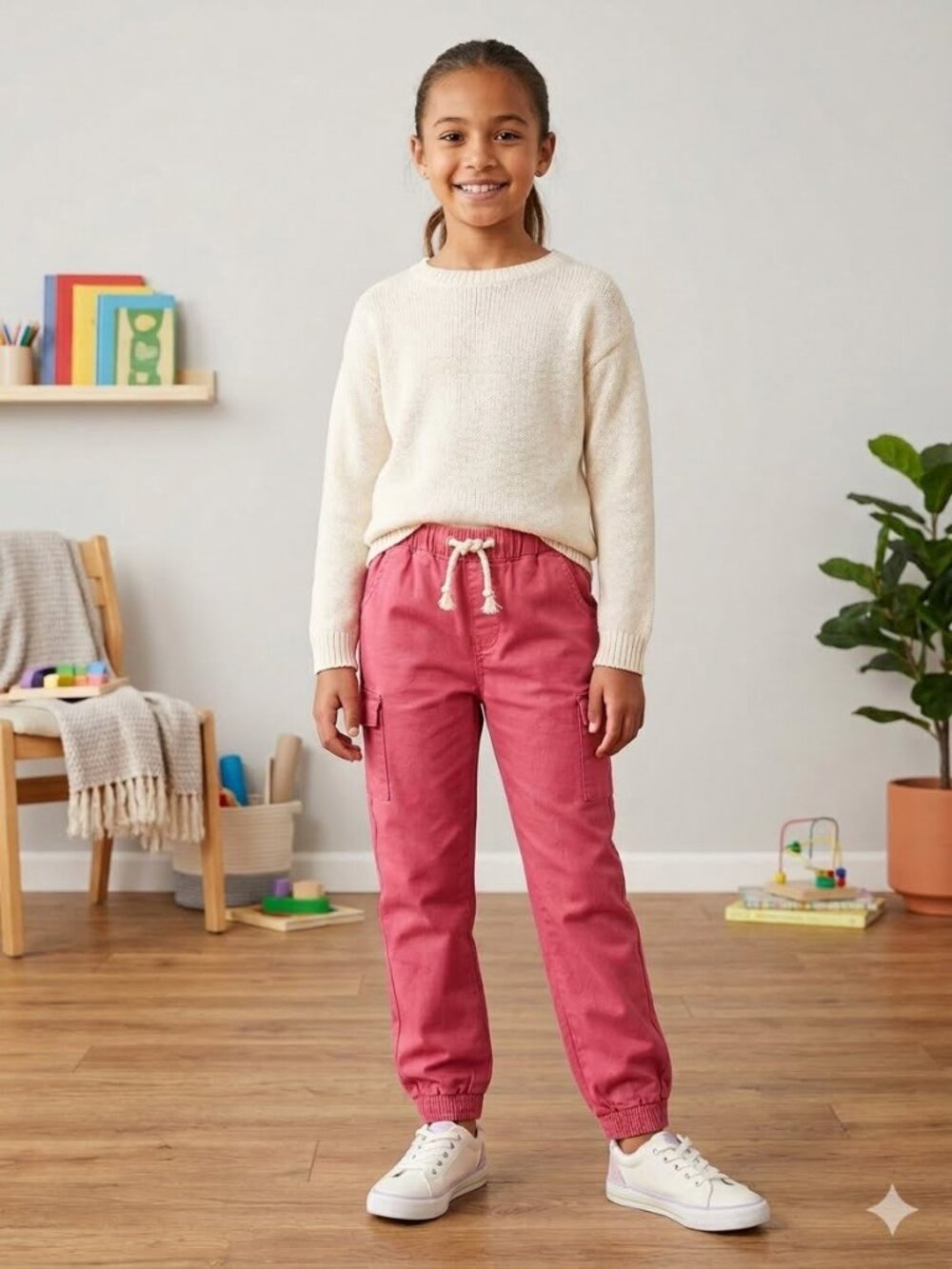 Vince Camuto Pink Cargo Jogger Pants Girls Size 10